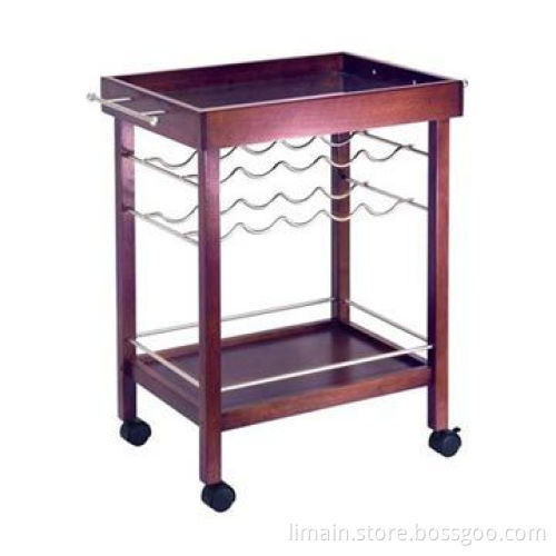 Wine Rack, Made of Wooden and Metal Materials